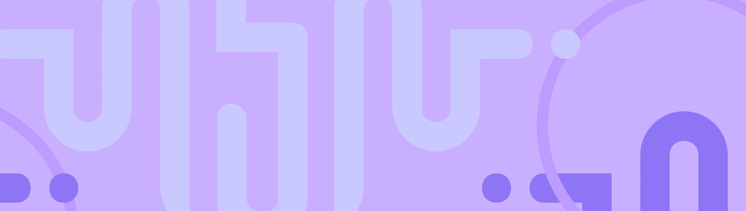 Purple abstract background graphic for Vox 5 customer communication section